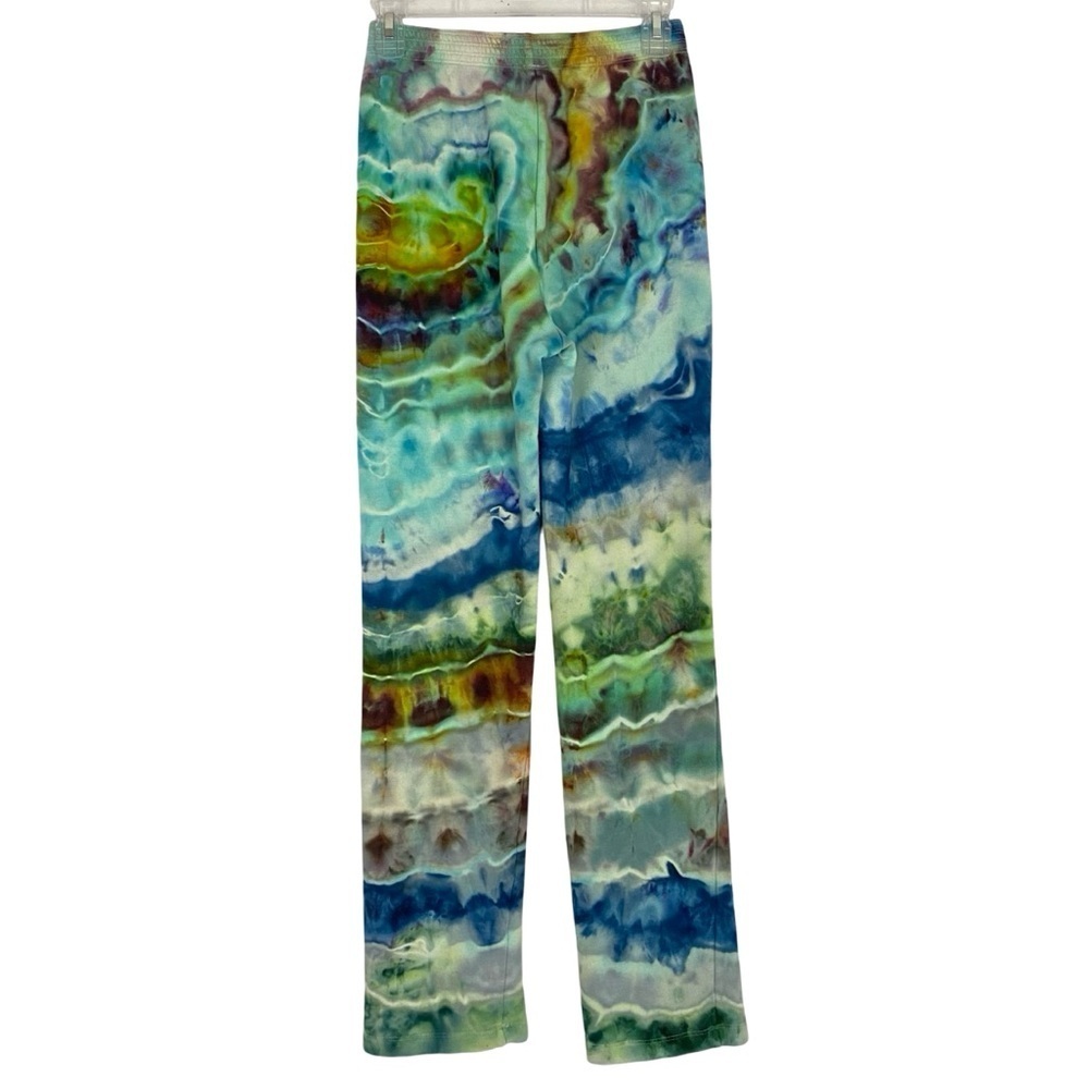 Aritzia Babaton Tie Dye Sweat Pants Womens Size XS High Rise Organic Cotton Blue - Picture 7 of 10